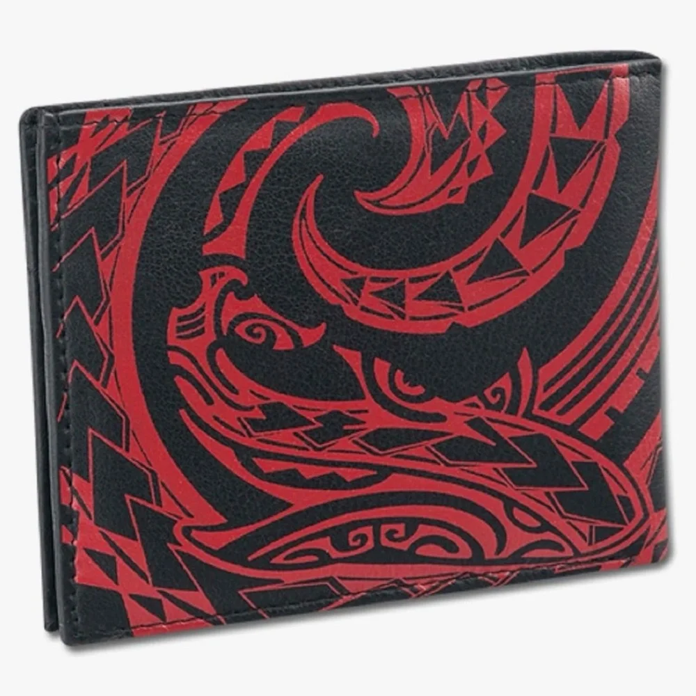 NIB NA KOA Polynesian Tattoo Bifold Wallet for Men Genuine Leather
